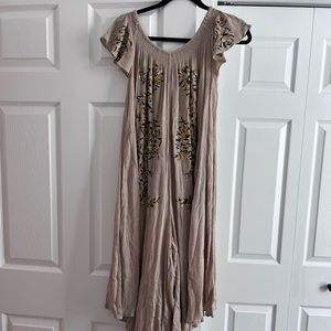 Free People Embroidered Jumpsuit